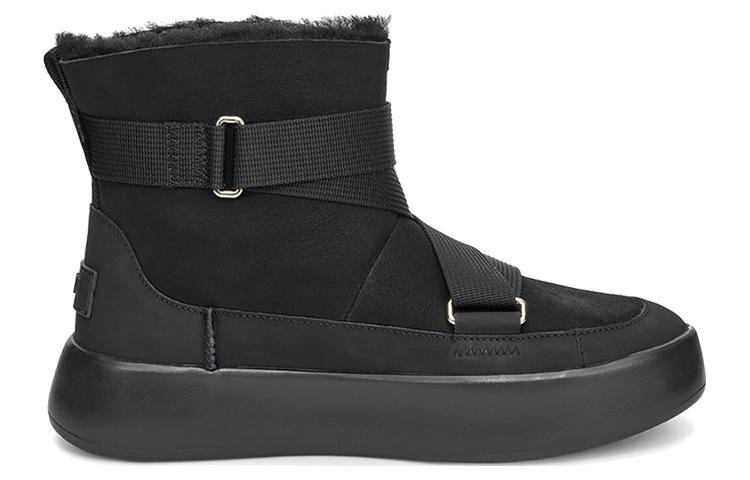 Order (W) UGG Classic Boom Buckle But Salji Hitam 1104616-BLK