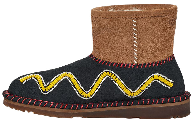(Women) UGG Classic Boot Denim Tears ONIA Chestnut 1126411-CHE