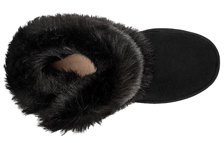 Shop UGG經典扣繩迷你雪地靴 女款 黑色