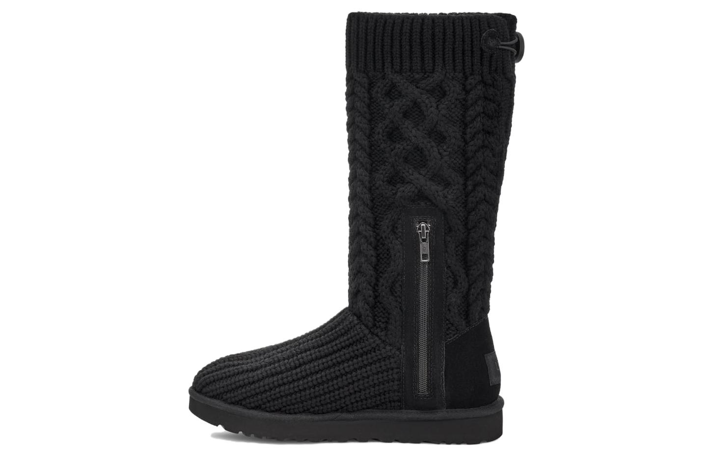 (Women) UGG Classic Cardi Cabled Knit Boot Black 1146010-BLK