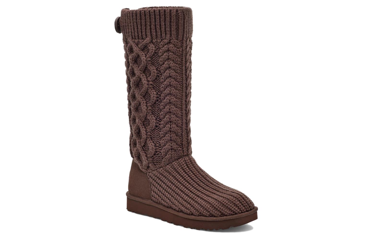 (W) UGG Classic Cardi Cabled Knit Boot Burnt Cedar 圖 3