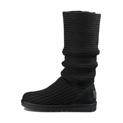(W) UGG Classic Cardy Knit Black
