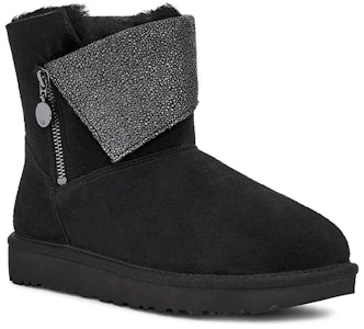 (W) UGG经典小羊皮迷你黑色加绒雪地靴 1112498-BLK Lookbook (W) UGG经典小羊皮迷你黑色加绒雪地靴 1112498-BLK