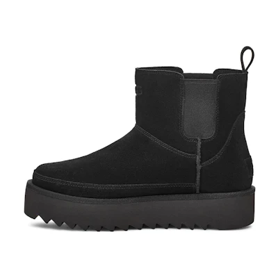 (W) UGG Classic Chelsea Platform Mini Boot 'Black'