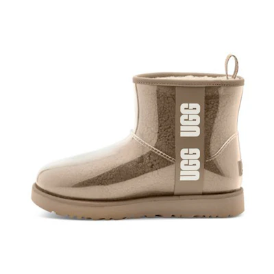 (W) UGG Classic Clear Mini Large LOGO Fleece Lined ''