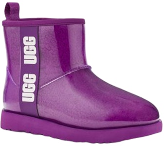 UGG Classic Clear Mini TPU 時尚舒適 短中筒 雪地靴 女款 天空紫色 Lookbook UGG Classic Clear Mini TPU 時尚舒適 短中筒 雪地靴 女款 天空紫色