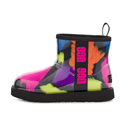 (W) UGG Classic Clear Mini Party Spots Boot 'Black'