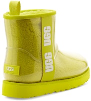 Shop UGG 經典閃亮迷你 大LOGO果凍加絨短筒雪地靴 女款 硫磺色