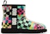 (W) UGG Classic Clear Mini Boot Checks Hitam Pelbagai Warna 1135530-BLKM