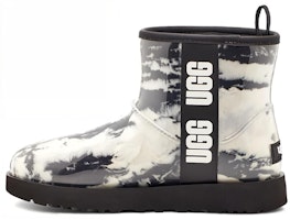 (Women) UGG Classic Clear Mini Boot Marble White Black 1120778-BLK (Women) UGG Classic Clear Mini Boot Marble White Black 1120778-BLK