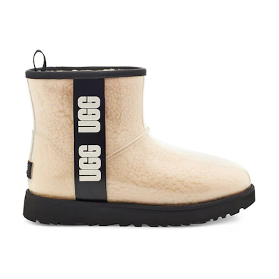 (W) UGG Classic Clear Mini Boot Natural Black