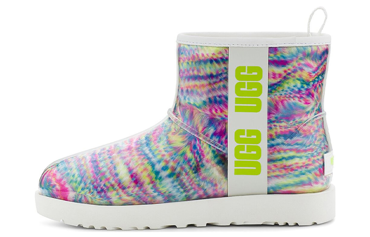 (Women) UGG Classic Clear Mini Pixelate Boot White 1127054-WHT