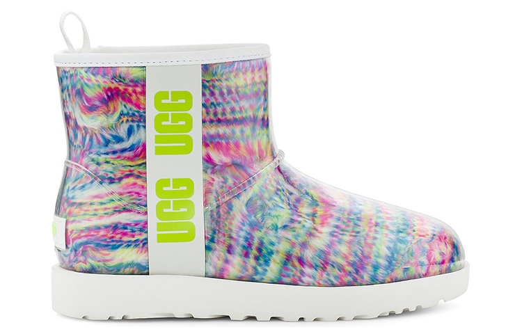 Order (W) UGG Classic Clear Mini Pixelate Boot Putih 1127054-WHT