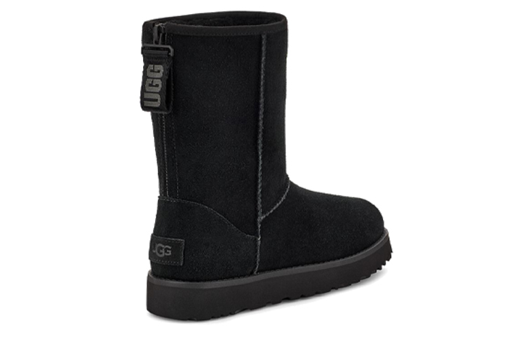 Purchase (W) UGGクラシックショートロゴジップ (ブラック) 1122672-BLK