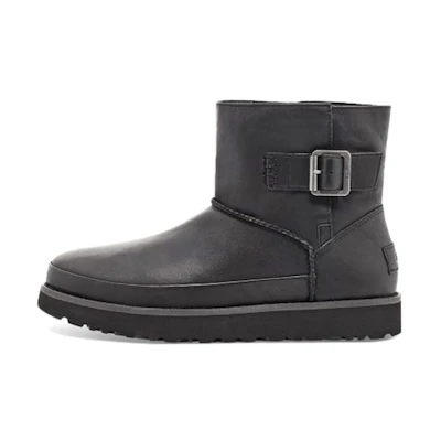 (W) UGG Classic Deconstructed Mini Fleece Lined Black