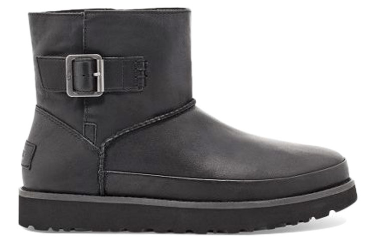 Order (W) UGG Classic Deconstructed Mini Schwarz mit Fleece-Futter. 1113191-BLK