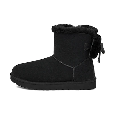(W) UGG Classic Double Bow Mini 'Black'