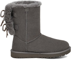 UGG 經典雙蝴蝶結短筒 牛反絨 圓頭厚底加絨 中筒 雪地靴 女款 炭灰色 Order UGG 經典雙蝴蝶結短筒 牛反絨 圓頭厚底加絨 中筒 雪地靴 女款 炭灰色