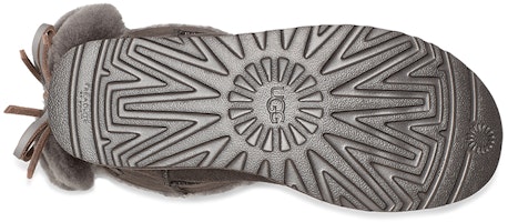 UGG 經典雙蝴蝶結短筒 牛反絨 圓頭厚底加絨 中筒 雪地靴 女款 炭灰色 Details for UGG 經典雙蝴蝶結短筒 牛反絨 圓頭厚底加絨 中筒 雪地靴 女款 炭灰色