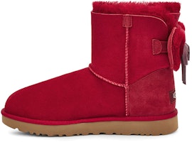 (Women) UGG Classic Dudble Bow Mini Snow Boots Red 1103652-KSS (Women) UGG Classic Dudble Bow Mini Snow Boots Red 1103652-KSS