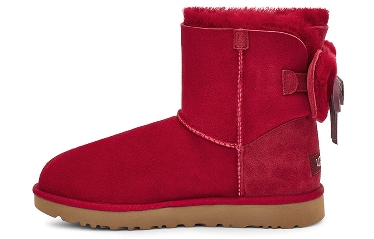 (Women) UGG Classic Dudble Bow Mini Snow Boots Red 1103652-KSS