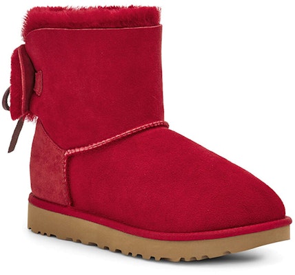 (W) UGG クラシック ダブルボウ ミニ (レッド) 1103652-KSS Lookbook (W) UGG クラシック ダブルボウ ミニ (レッド) 1103652-KSS