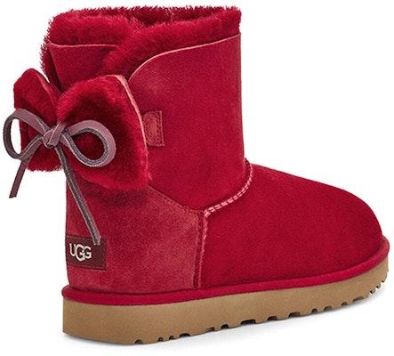 (Women) UGG Classic Dudble Bow Mini Snow Boots Red 1103652-KSS Shop (Women) UGG Classic Dudble Bow Mini Snow Boots Red 1103652-KSS