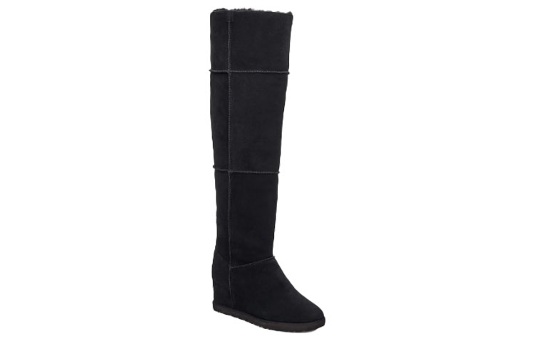 Shop (W) UGG Classic Femme Otk Sepatu Tinggi Hitam 1104610-BLK