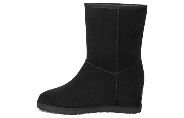 (Women) UGG Classic Femme Short Suede Black 1104611-BLK