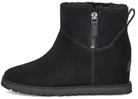 (Women) UGG Classic Femme Zip Mini Snow Boots Black 1117535-BLK (Women) UGG Classic Femme Zip Mini Snow Boots Black 1117535-BLK