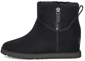 (Women) UGG Classic Femme Zip Mini Snow Boots Black 1117535-BLK (Women) UGG Classic Femme Zip Mini Snow Boots Black 1117535-BLK