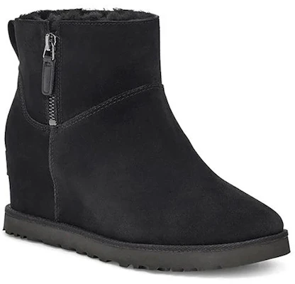 (W) UGG Classic Femme Sepatu Bot Salju Mini Zip Hitam 1117535-BLK Order (W) UGG Classic Femme Sepatu Bot Salju Mini Zip Hitam 1117535-BLK
