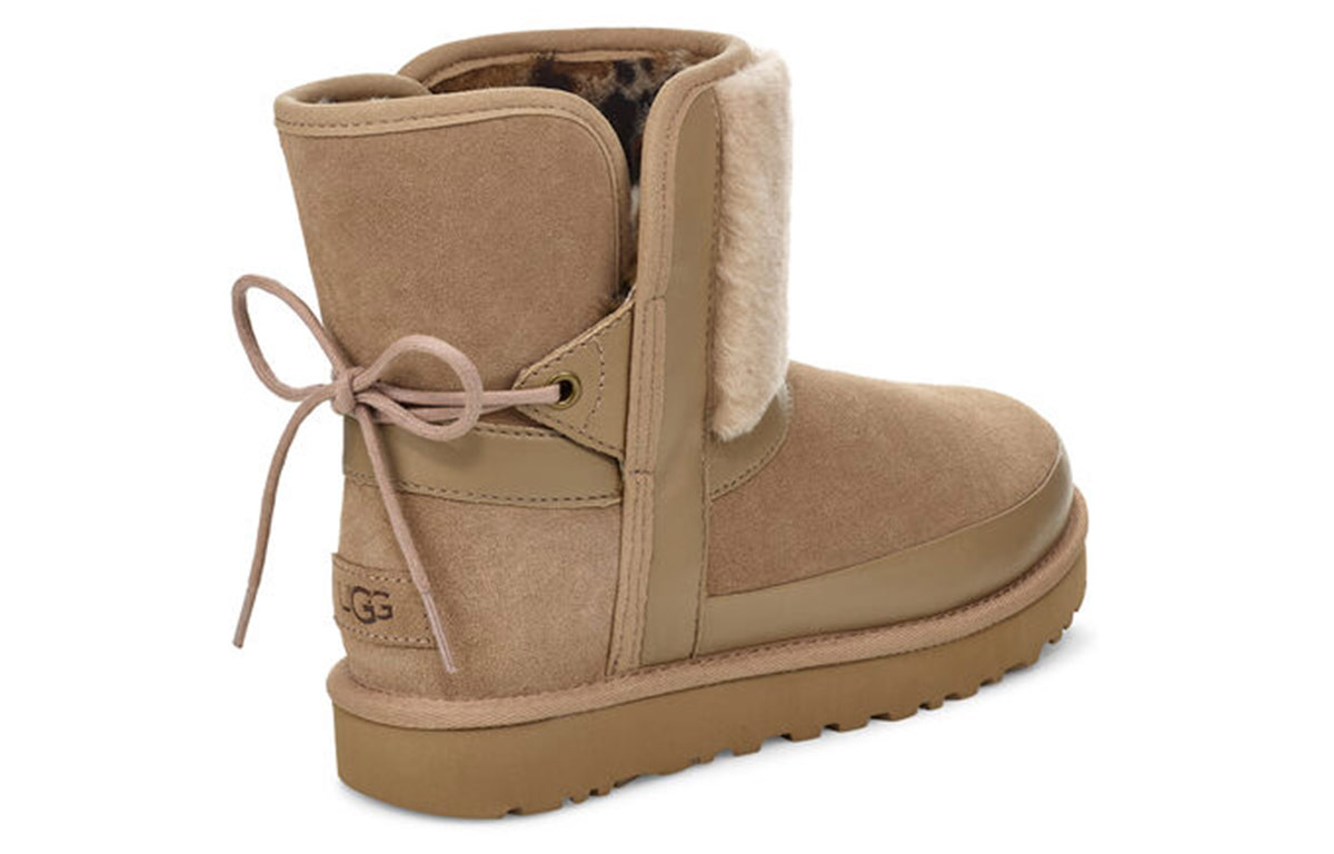 (W) UGG Classic Leopard Lined Bow 'Brown' 圖 4