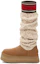 Buy (W) UGG Bota Alta Clásica 'Sweater Marrón Blanco Rojo' 1144044-CHE