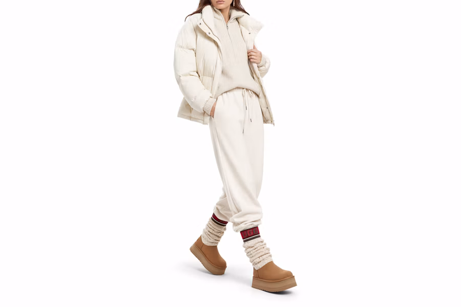 (W) UGG Bota Alta Clásica 'Sweater Marrón Blanco Rojo' 1144044-CHE Order (W) UGG Bota Alta Clásica 'Sweater Marrón Blanco Rojo' 1144044-CHE
