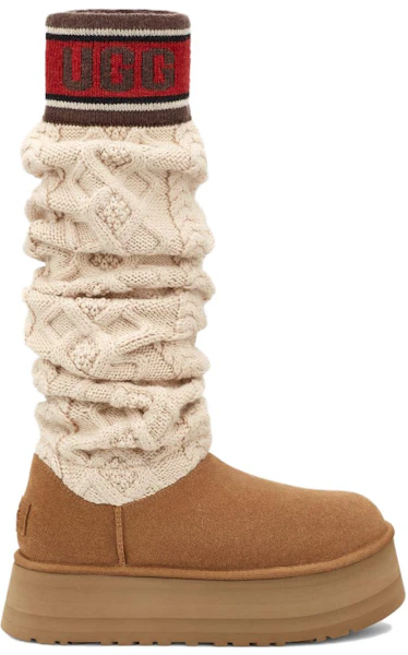 (W) UGG Bota Alta Clásica 'Sweater Marrón Blanco Rojo' 1144044-CHE Lookbook (W) UGG Bota Alta Clásica 'Sweater Marrón Blanco Rojo' 1144044-CHE