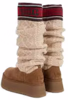 Details for UGG 字母高筒毛衣短靴 2cm 女款 棕白紅