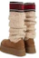 Details for (W) UGG Bota Alta Clásica 'Sweater Marrón Blanco Rojo' 1144044-CHE