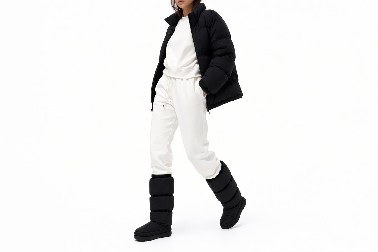 Order UGG 聚酯纖維 羽絨舒適個性 高筒靴 女款 黑色