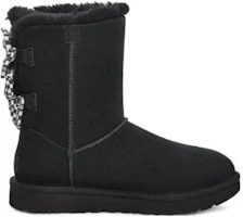 Order (Women) UGG Checkered Bow Snow Boots 'Black' 1138131-BLK