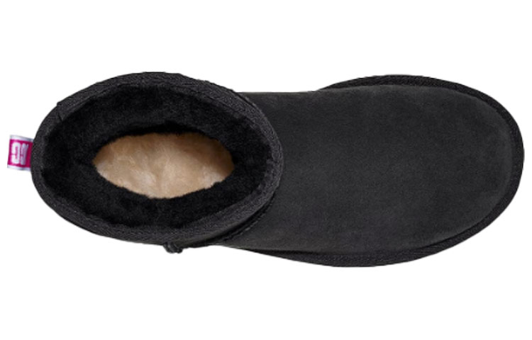 (W) UGG Classic Mini II Graphic Logo High Top Fleece Lined Black 圖 5