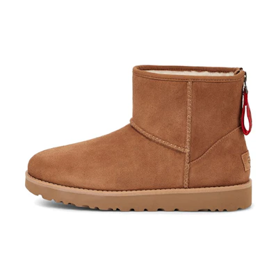 (W) UGG Classic Mini Logo Zip 'Chestnut'