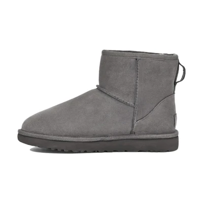(W) UGG Classic Mini UGG Rubber Logo 'Grey'