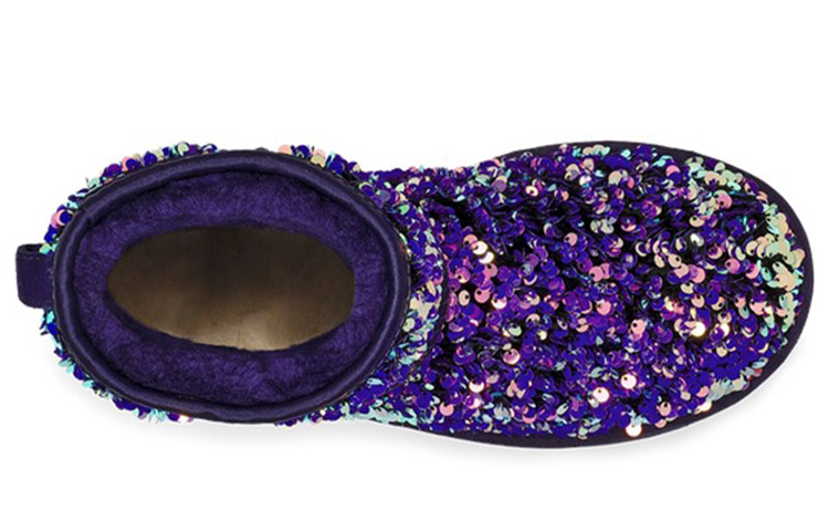 Purchase (W) UGG Classic Mini Stellar Sequin Sepatu Boots Salju Hitam/Biru/Ungup 1112515-MDL