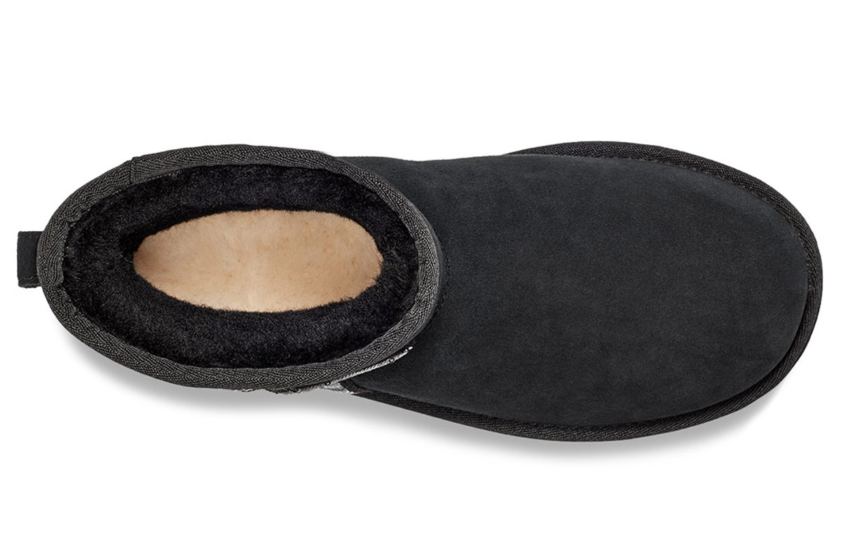 (W) UGG Classic Mini Star Fleece Lined Snow Boots Black 圖 5