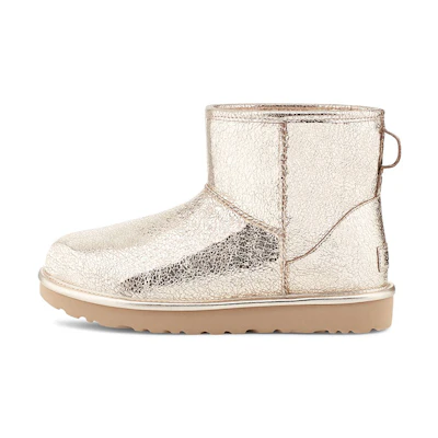 (W) UGG Classic Mini Metallic Sparkle 'Light Gold'