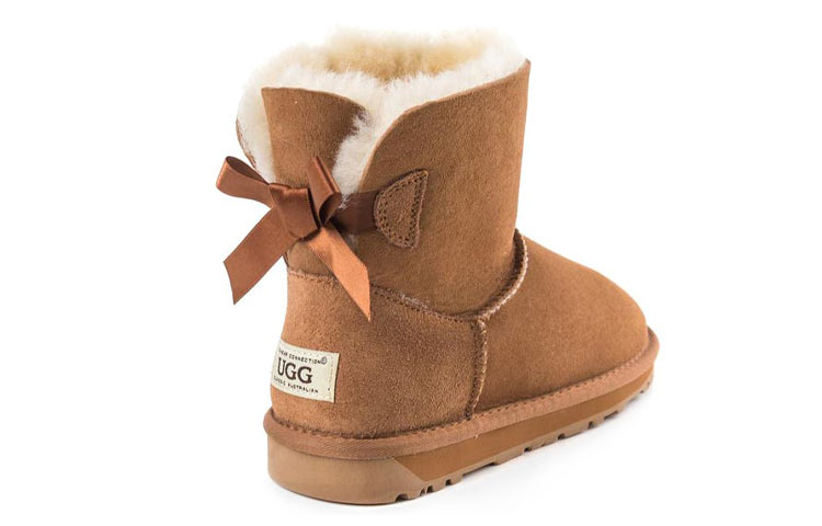 (W) UGG Classic Mini Bailey Bow Brown 圖 4