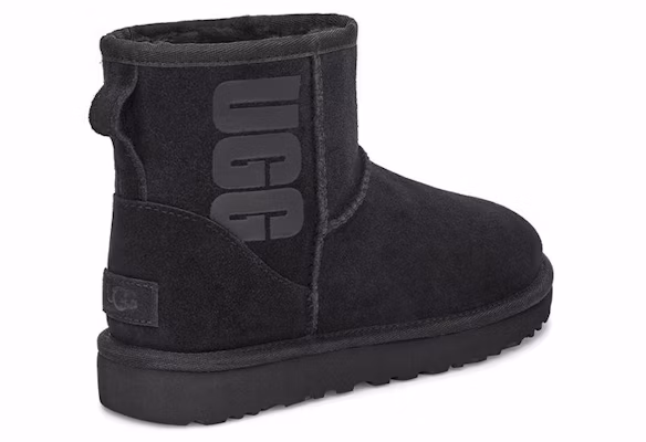 (Women) UGG Classic Mini UGG Rubber Logo 'Black' 1108231-BLK Lookbook (Women) UGG Classic Mini UGG Rubber Logo 'Black' 1108231-BLK