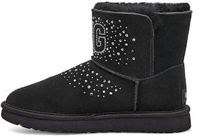 (Women) UGG Classic Bling Mini 'Black' 1112494-BLK (Women) UGG Classic Bling Mini 'Black' 1112494-BLK