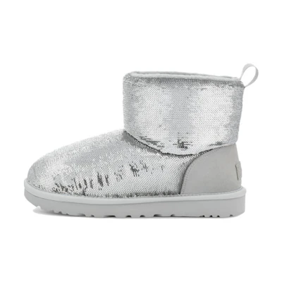 (W) UGG Classic Mini Boot Mirror Ball Silver